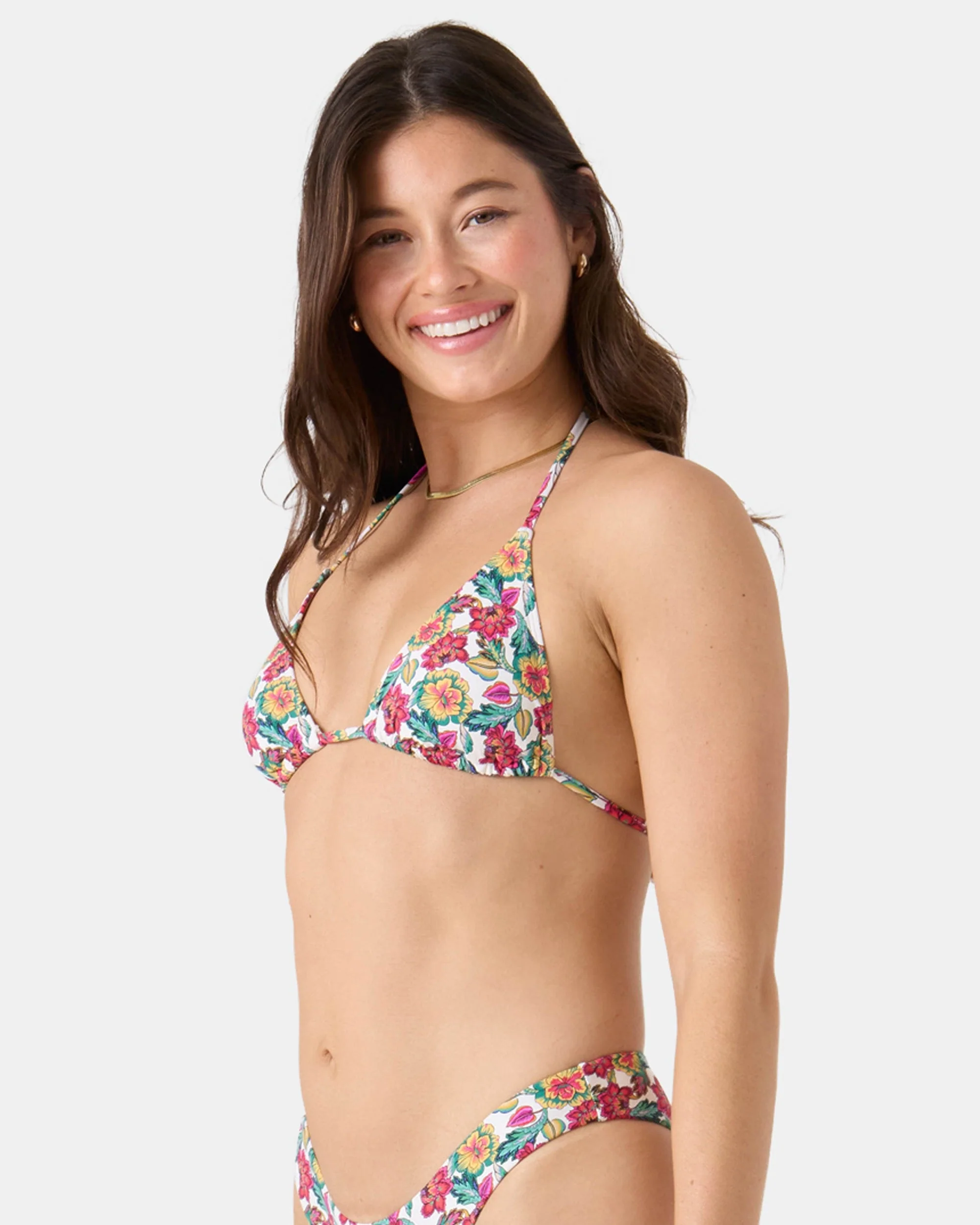Beach Blossom Mini Tiki Triangle Bikini Top - Image 3