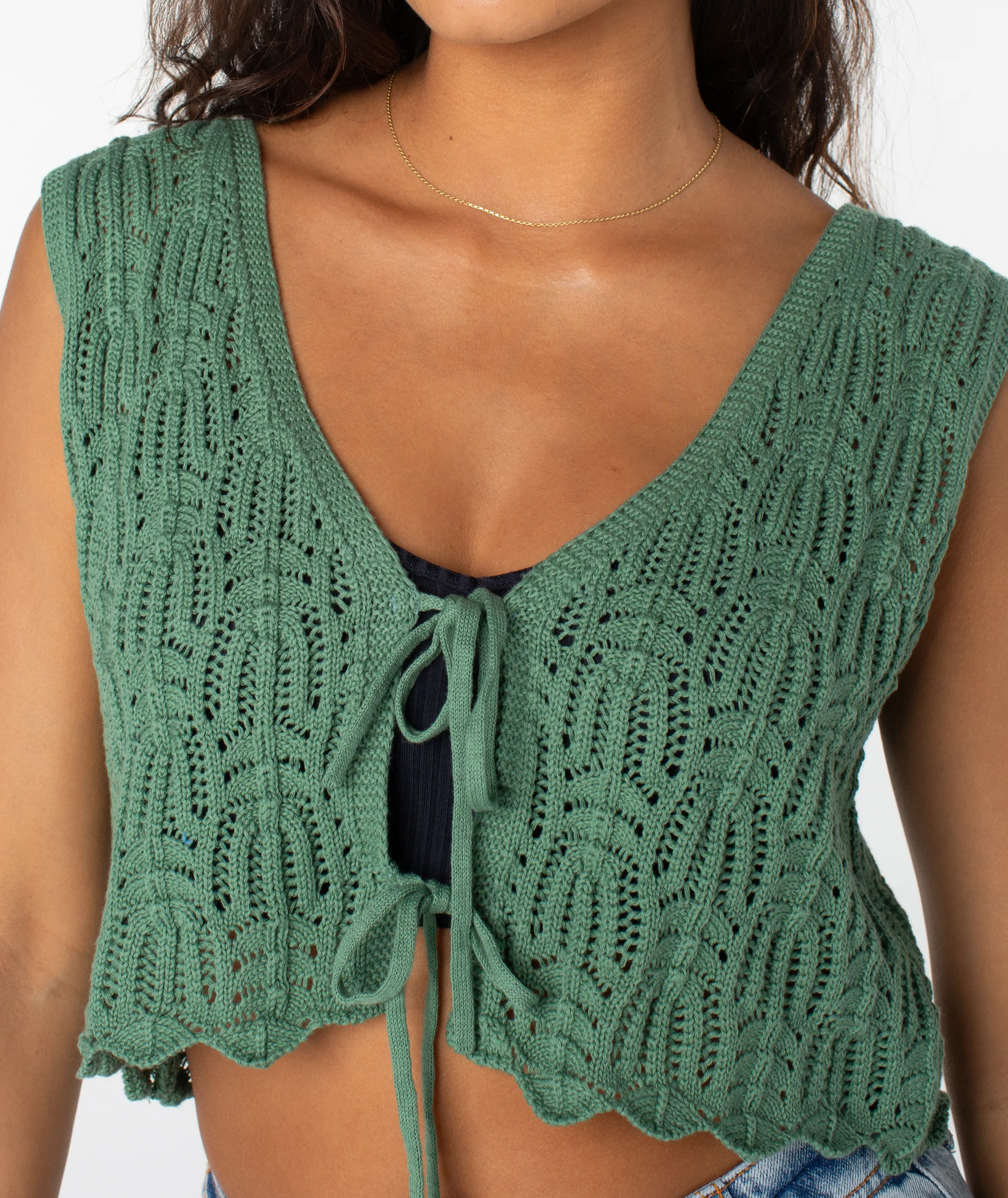 Beach Bound Crochet Vest Sweater - Image 4