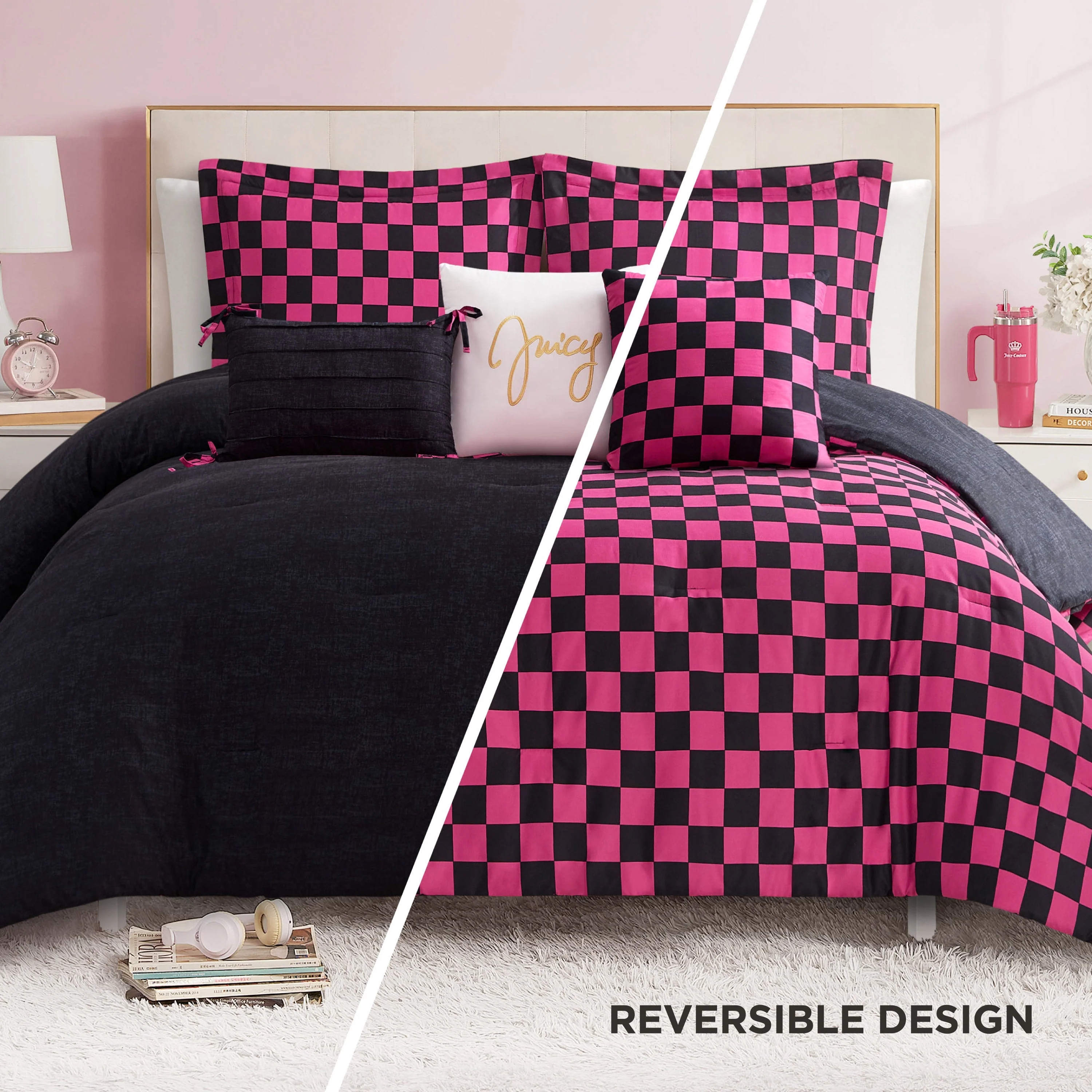 Checkerboard Reversible Comforter Set - Image 3