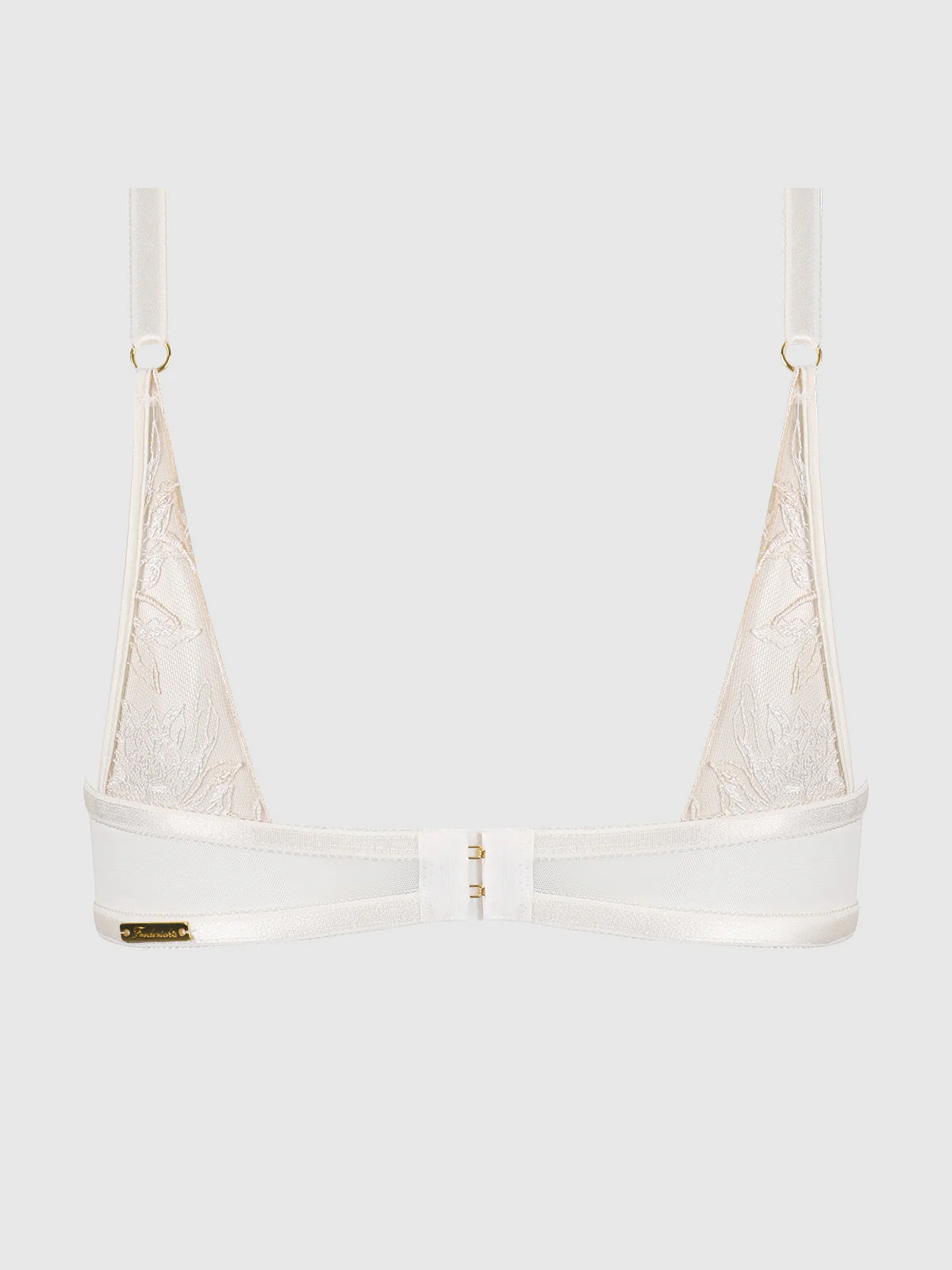 Delfina Embroidered Push Up Half Cup Bra With Front Clasp - Image 6