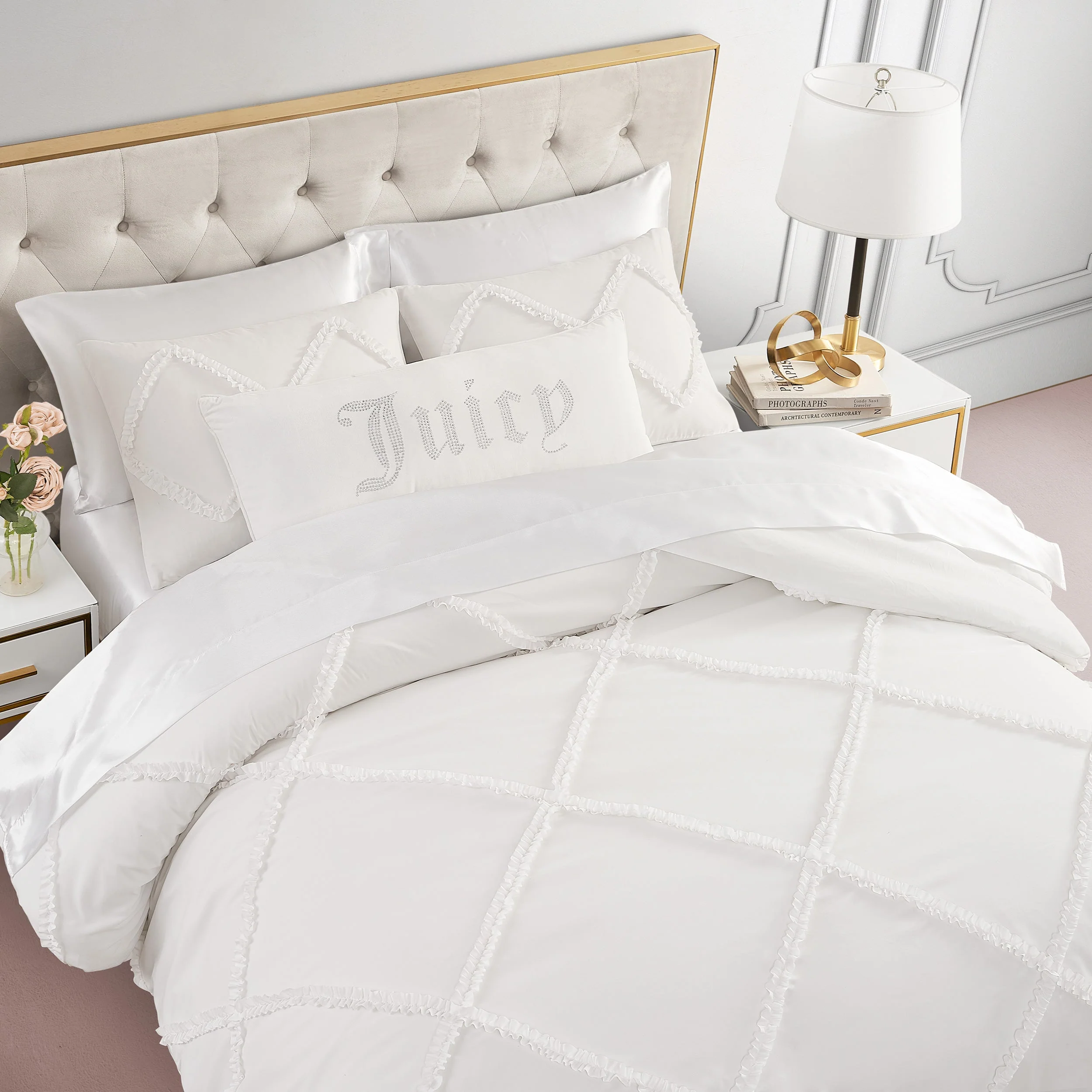 Diamond Ruffle Comforter Set - Image 2