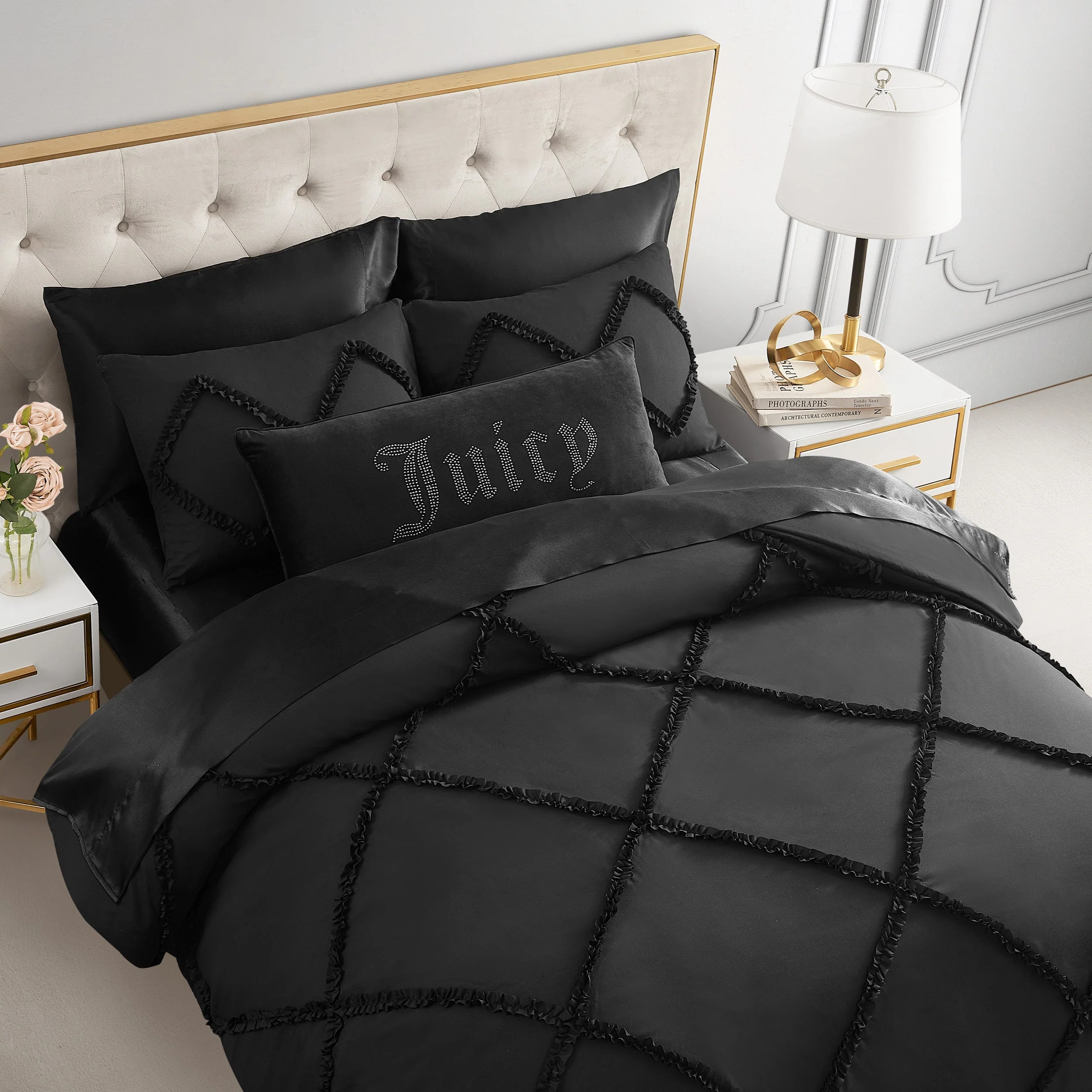 Diamond Ruffle Comforter Set - Image 2