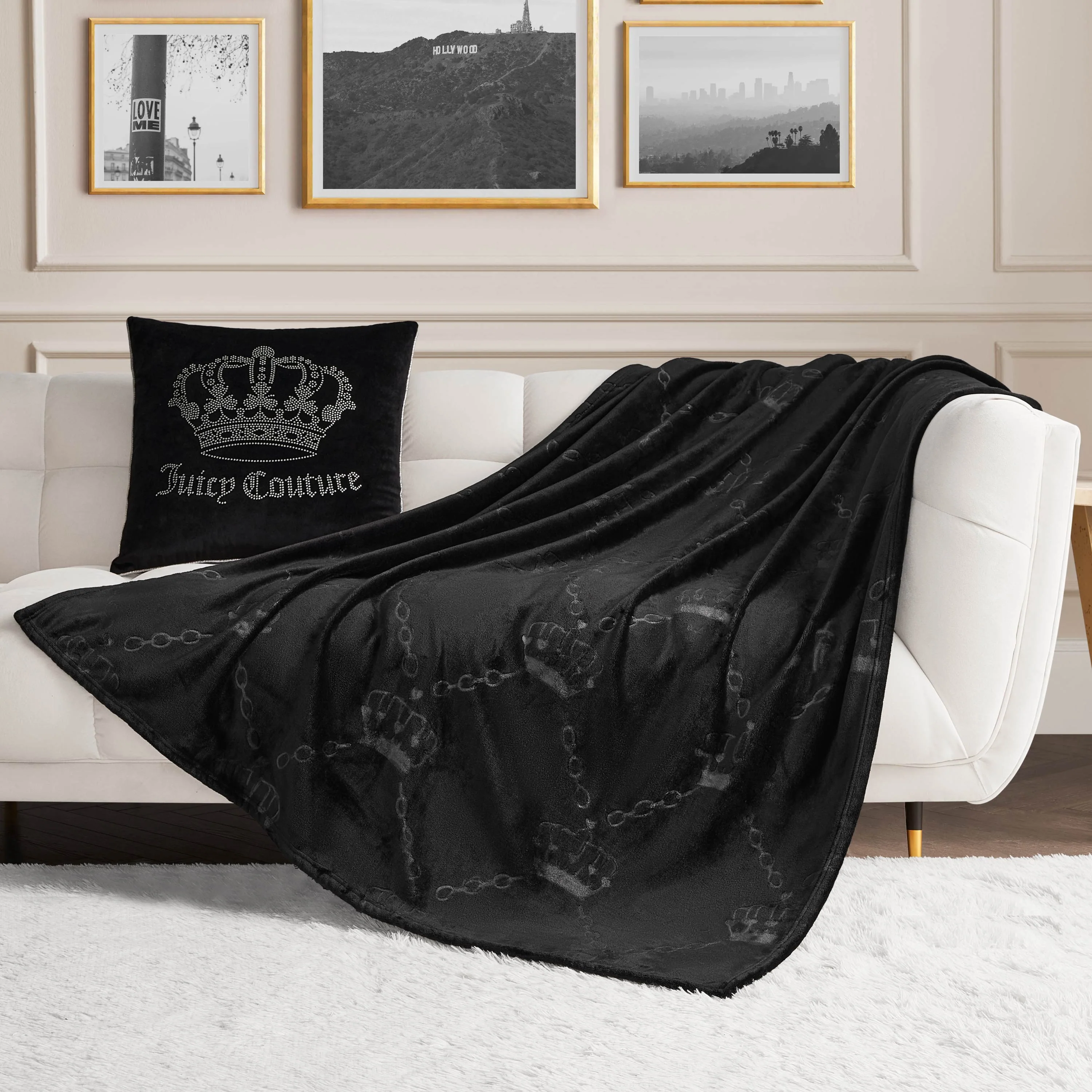 Embossed Plush Throw Blanket