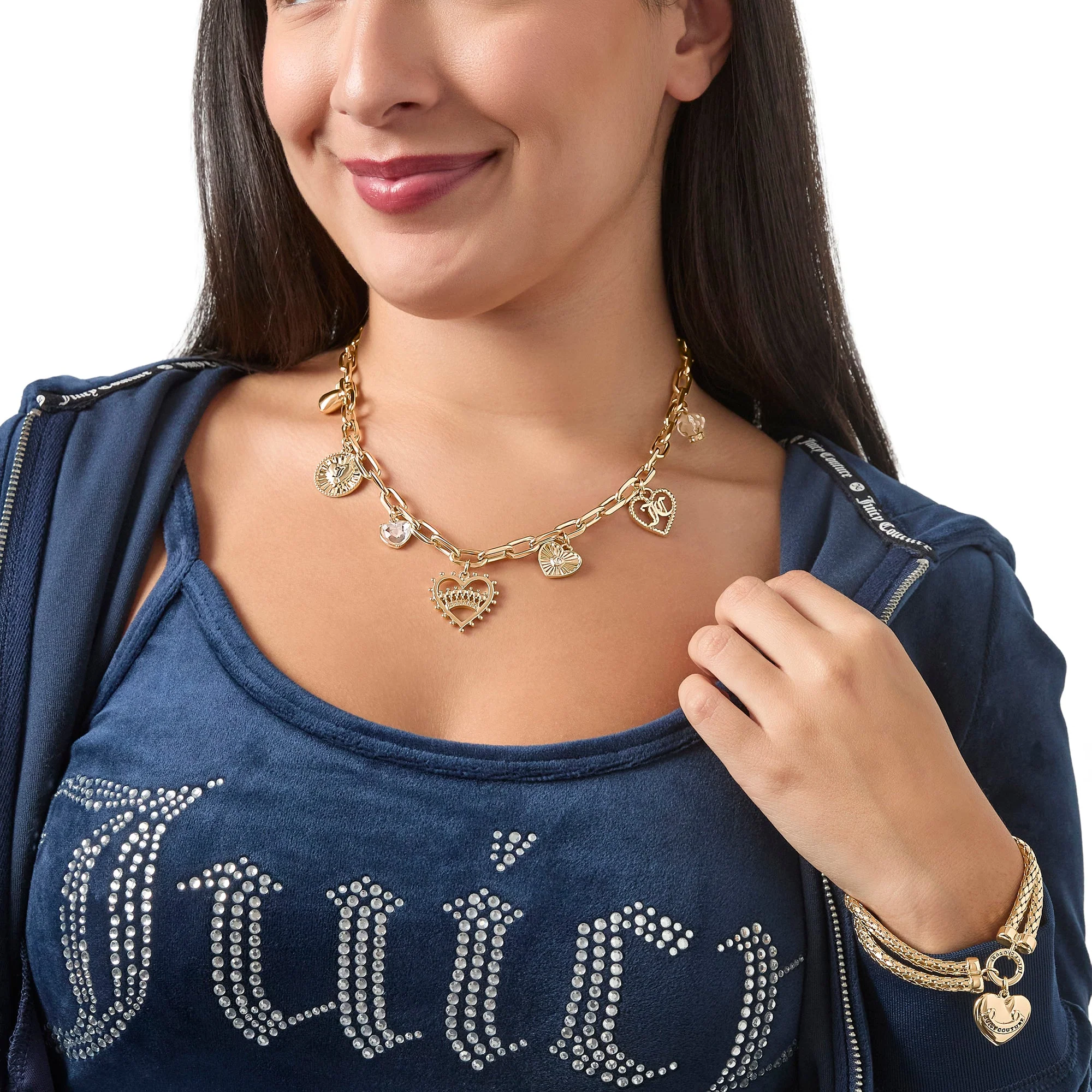 Heart Juicy Logo Charm Necklace - Image 3