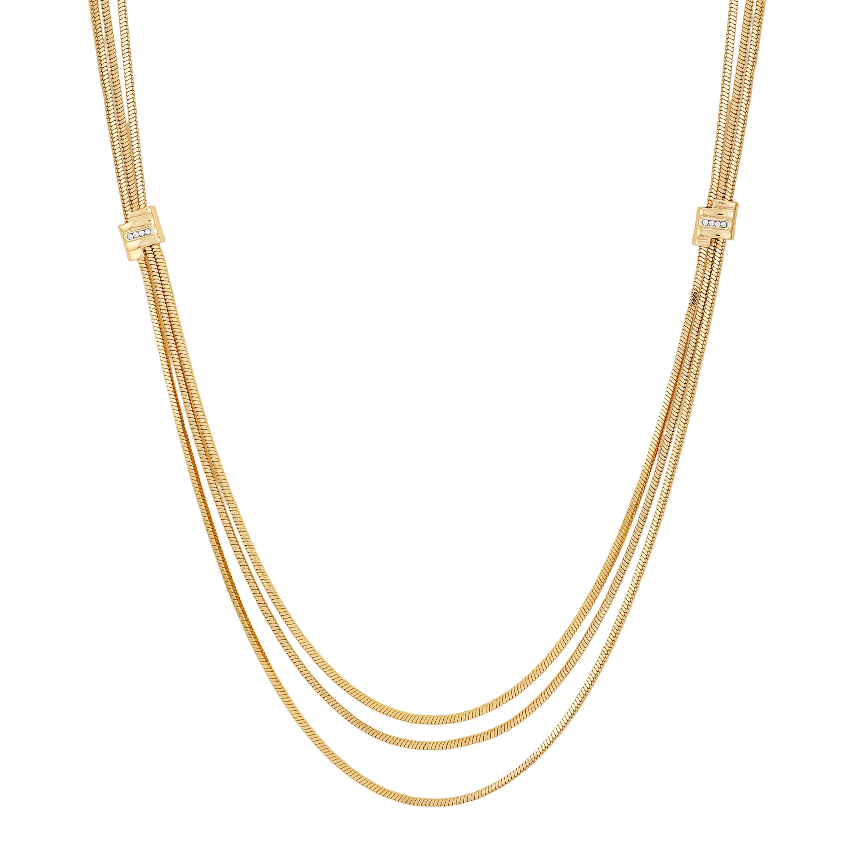 Multi Strand Goldtone Necklace