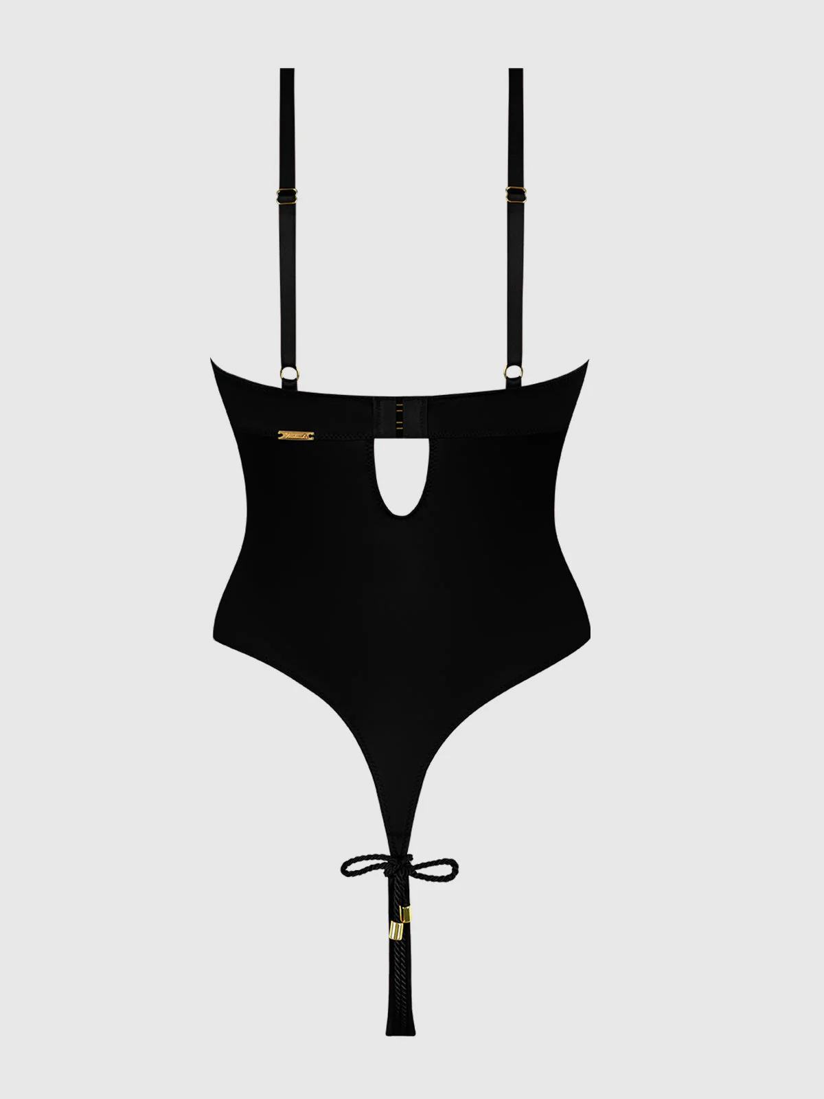 Nadya Liquid Satin & Rope Crotchless Teddy - Image 6