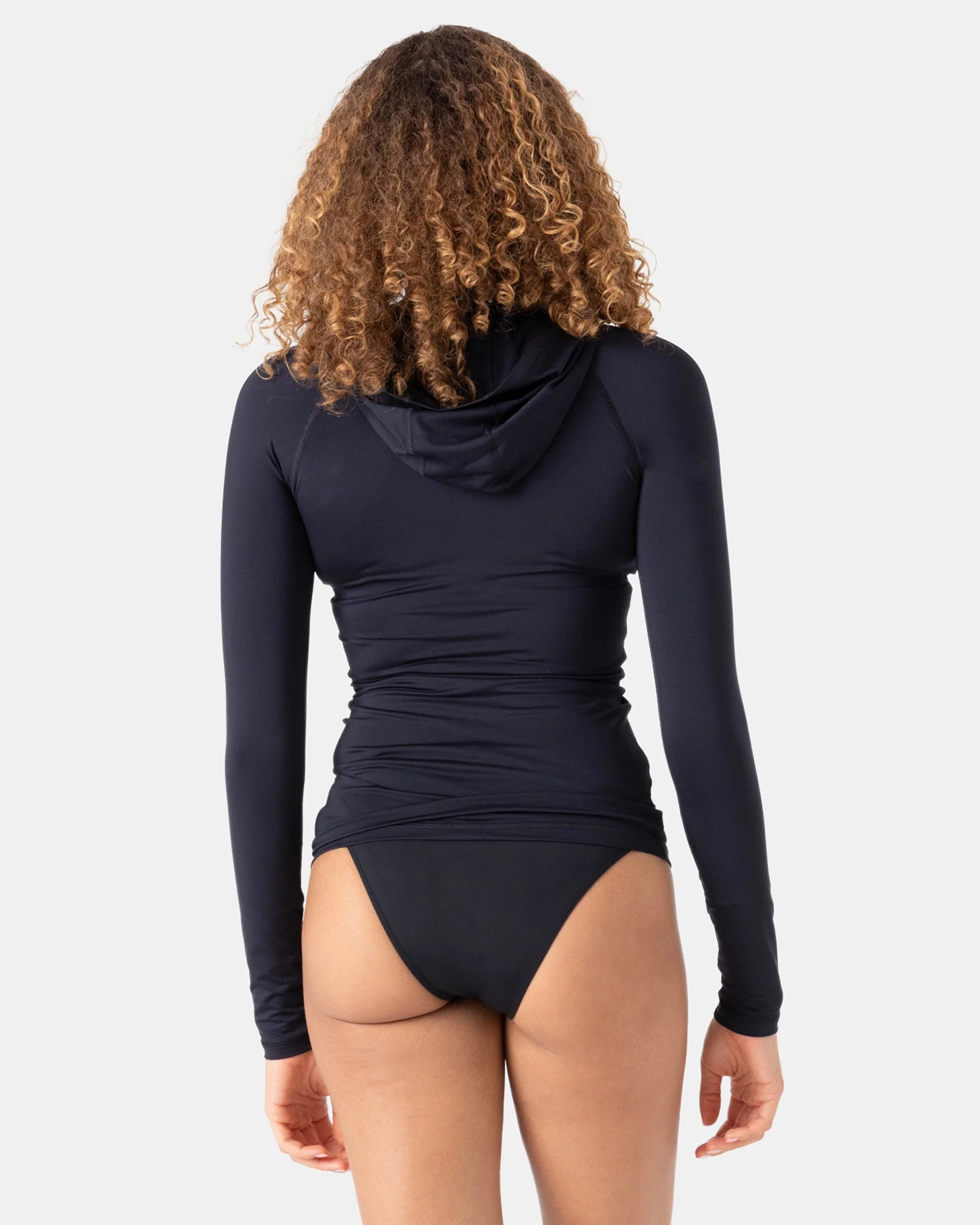 New Essentials Long Sleeve Zip Hooded Rashguard - Image 2