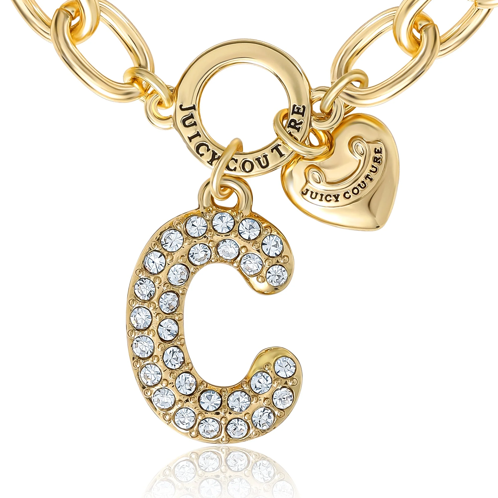 Pavé Initial Charm Bracelet, Letter C - Image 2