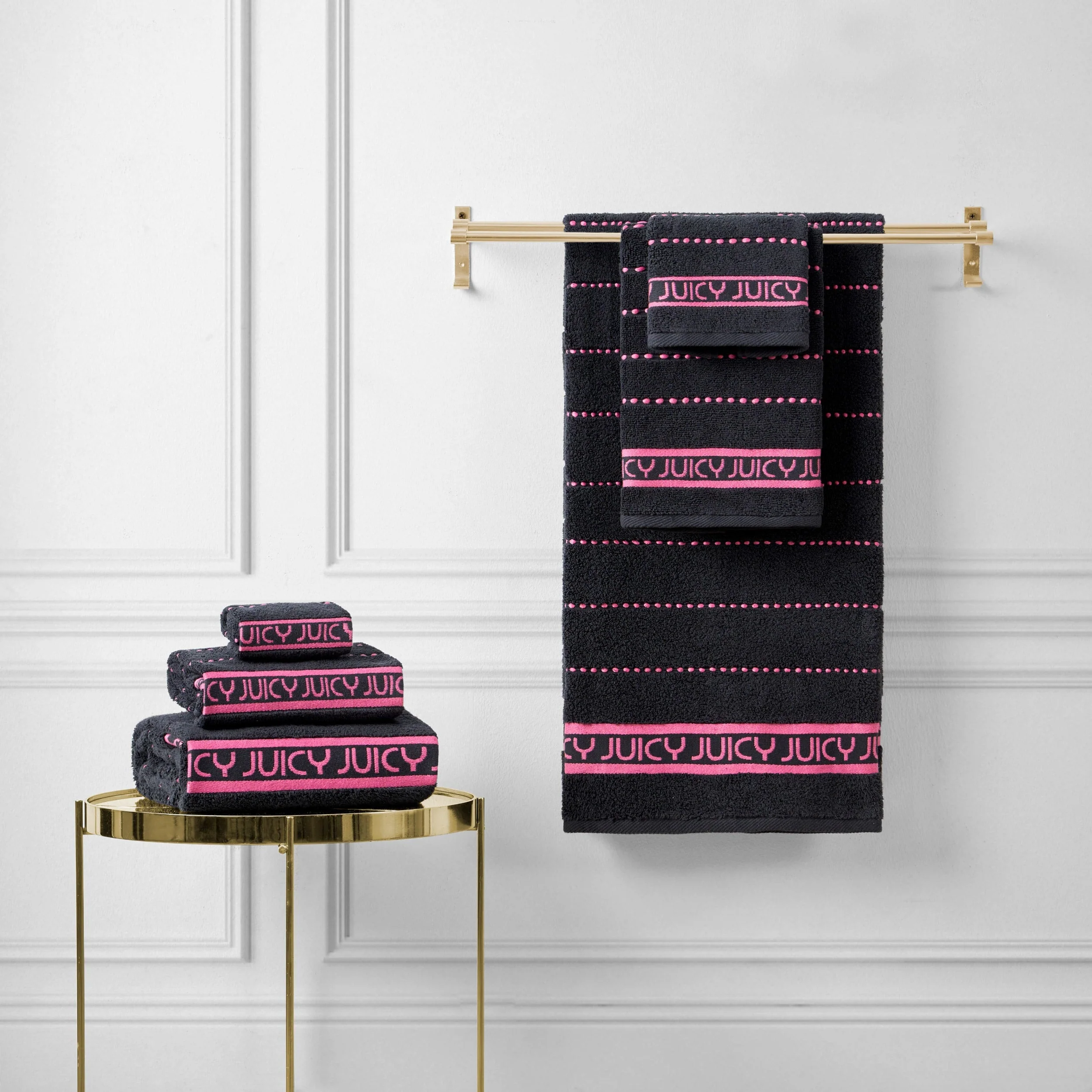 Plush Stripe Bath Towel Set - Image 3