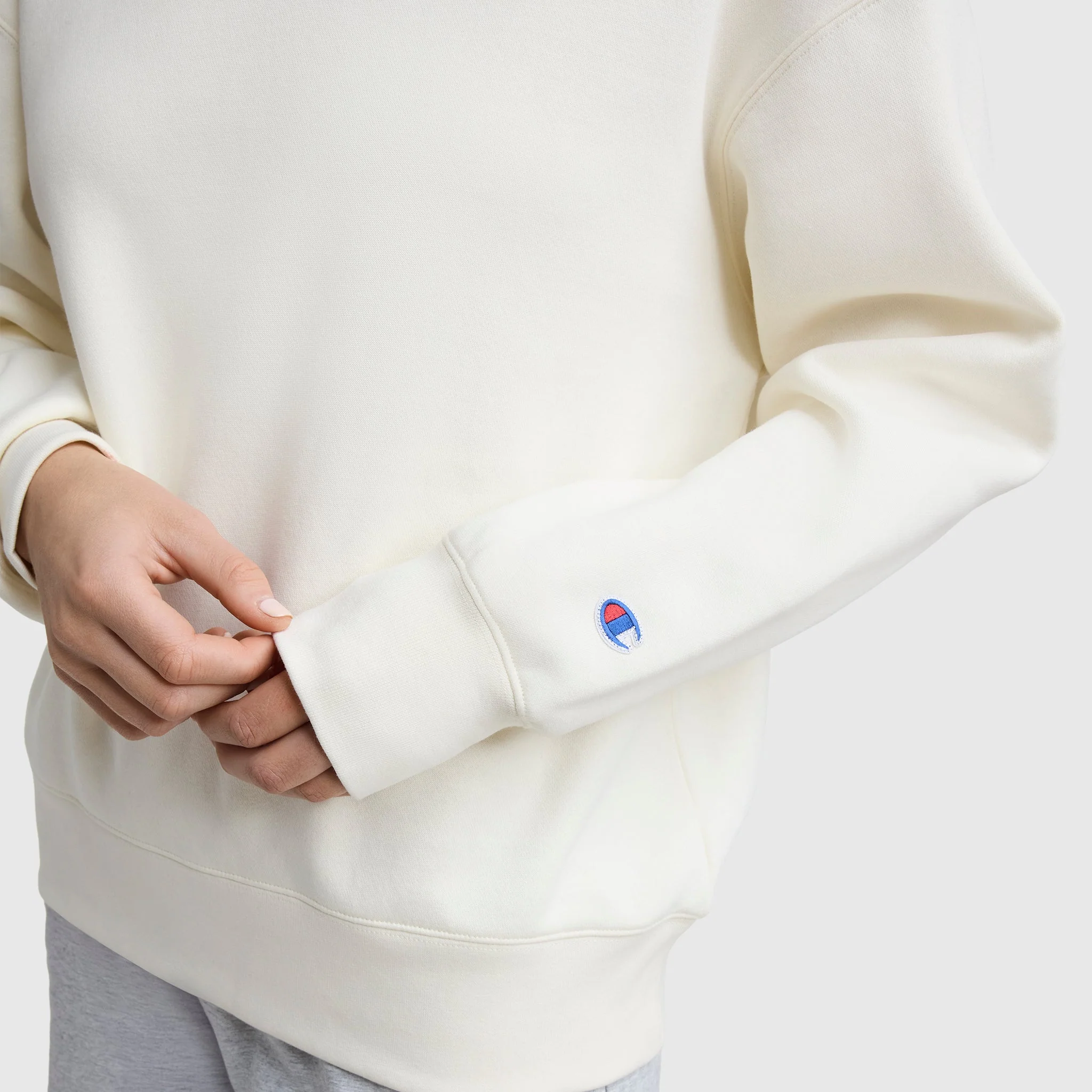 Powerblend Crewneck Sweatshirt, Embroidered Script Logo - Image 3