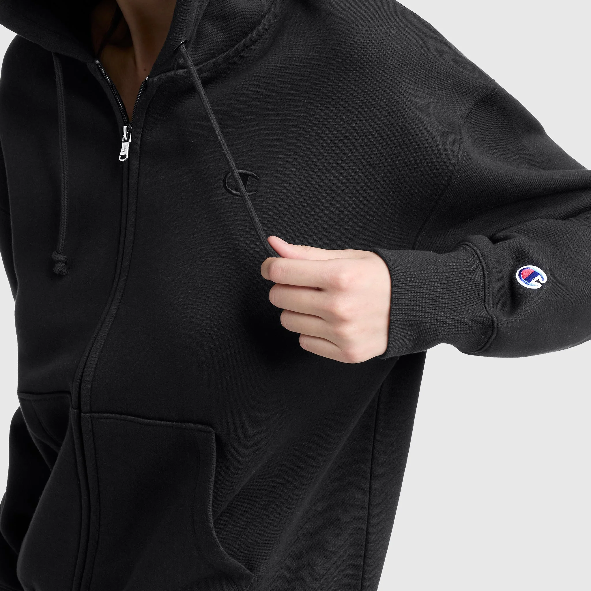 Powerblend Fleece Zip-Up Hoodie, C Logo - Image 3
