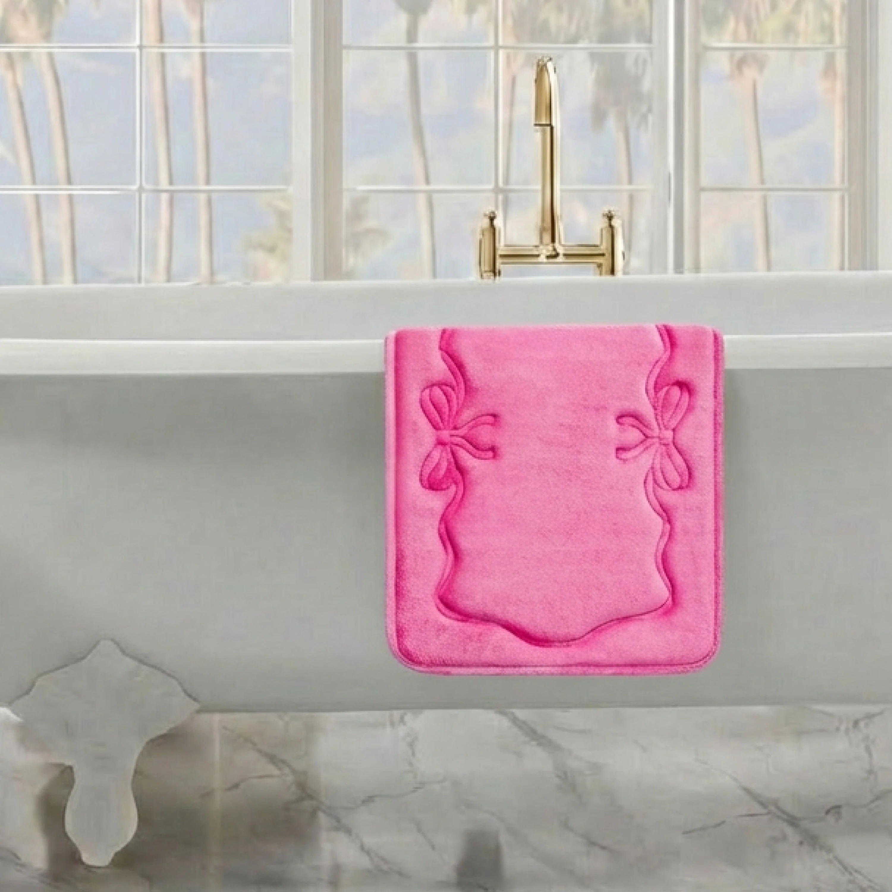 Quilted Memory Foam Bath Mat, 17" x 24" - Image 6