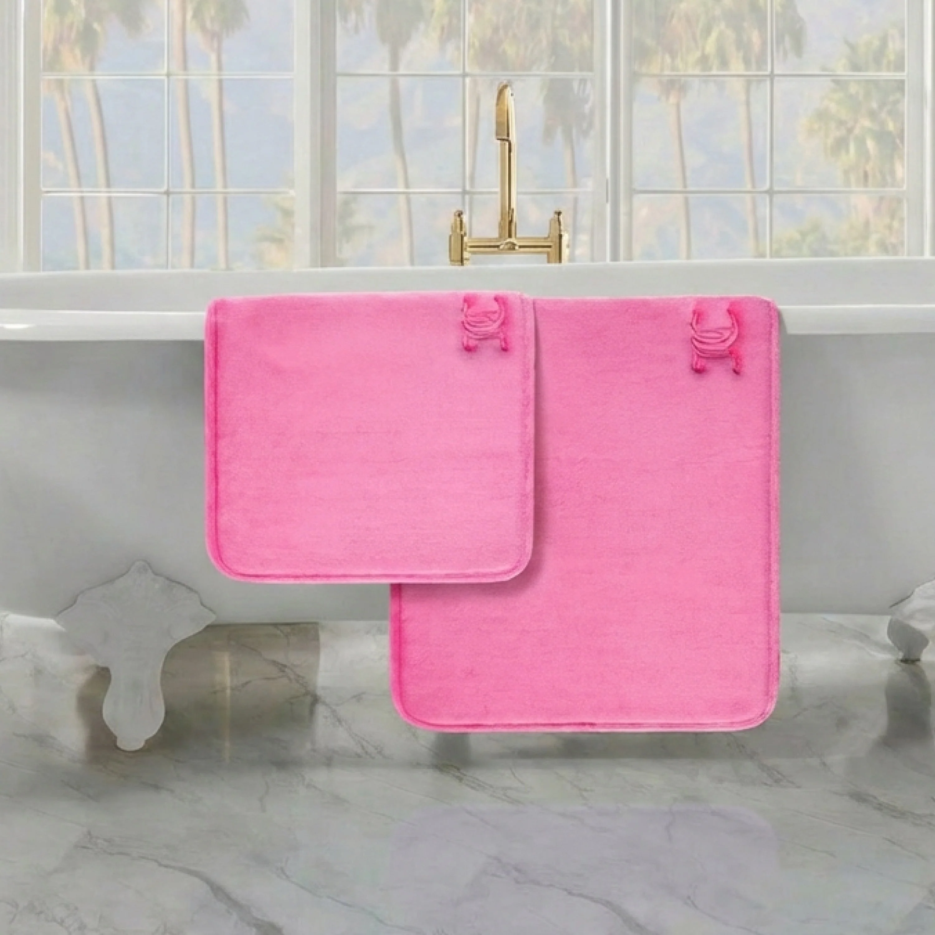 Quilted Memory Foam Bath Mat 2-Piece Set - Image 2