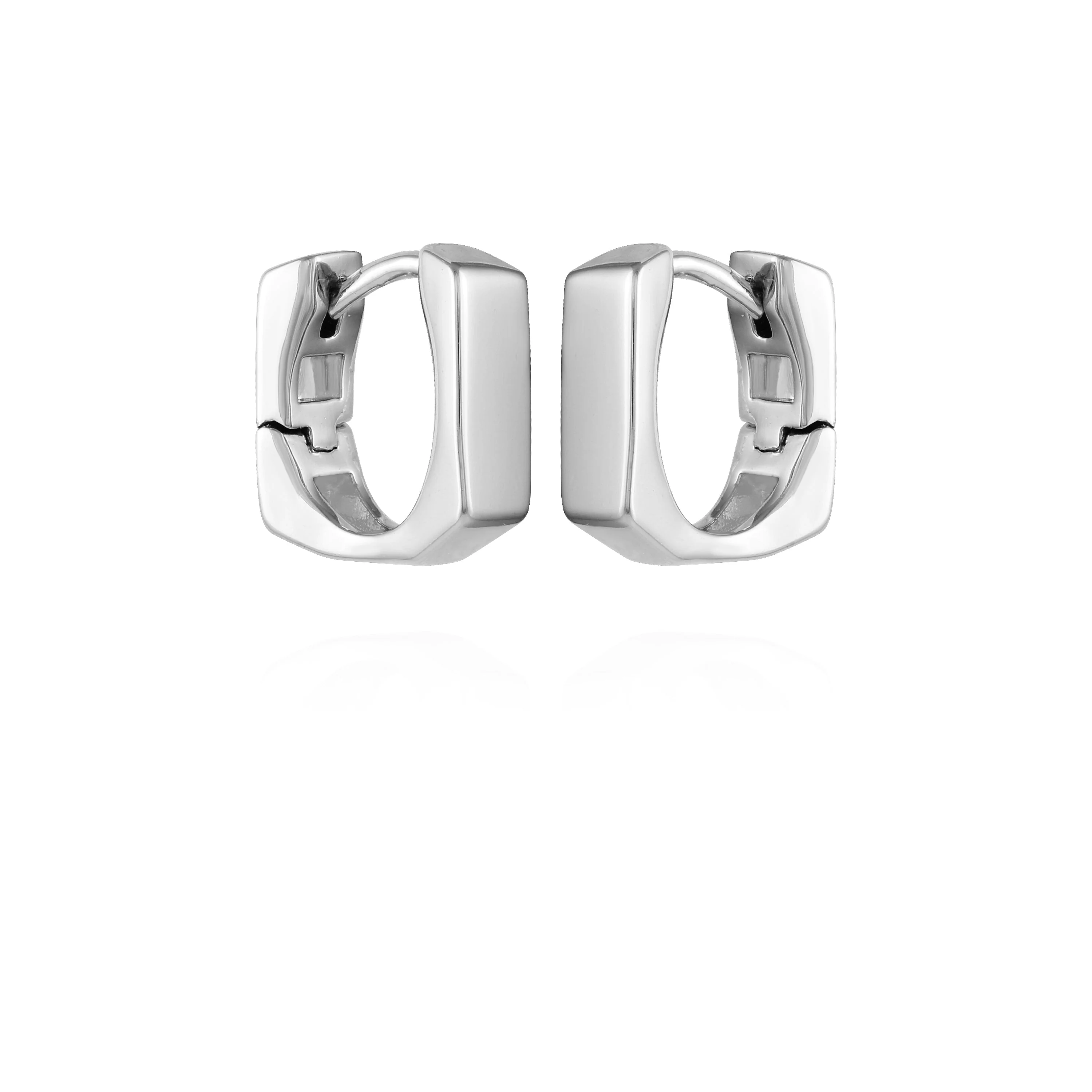 Rectangle Huggie Hoop Earrings