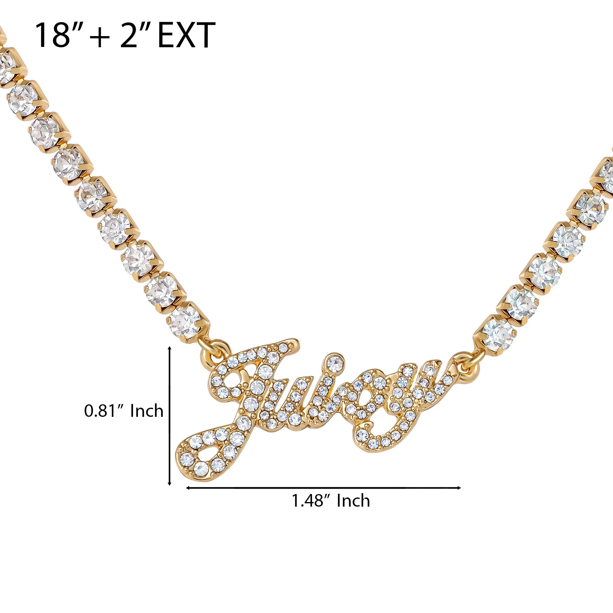 Script Logo Chain Necklace - Image 4