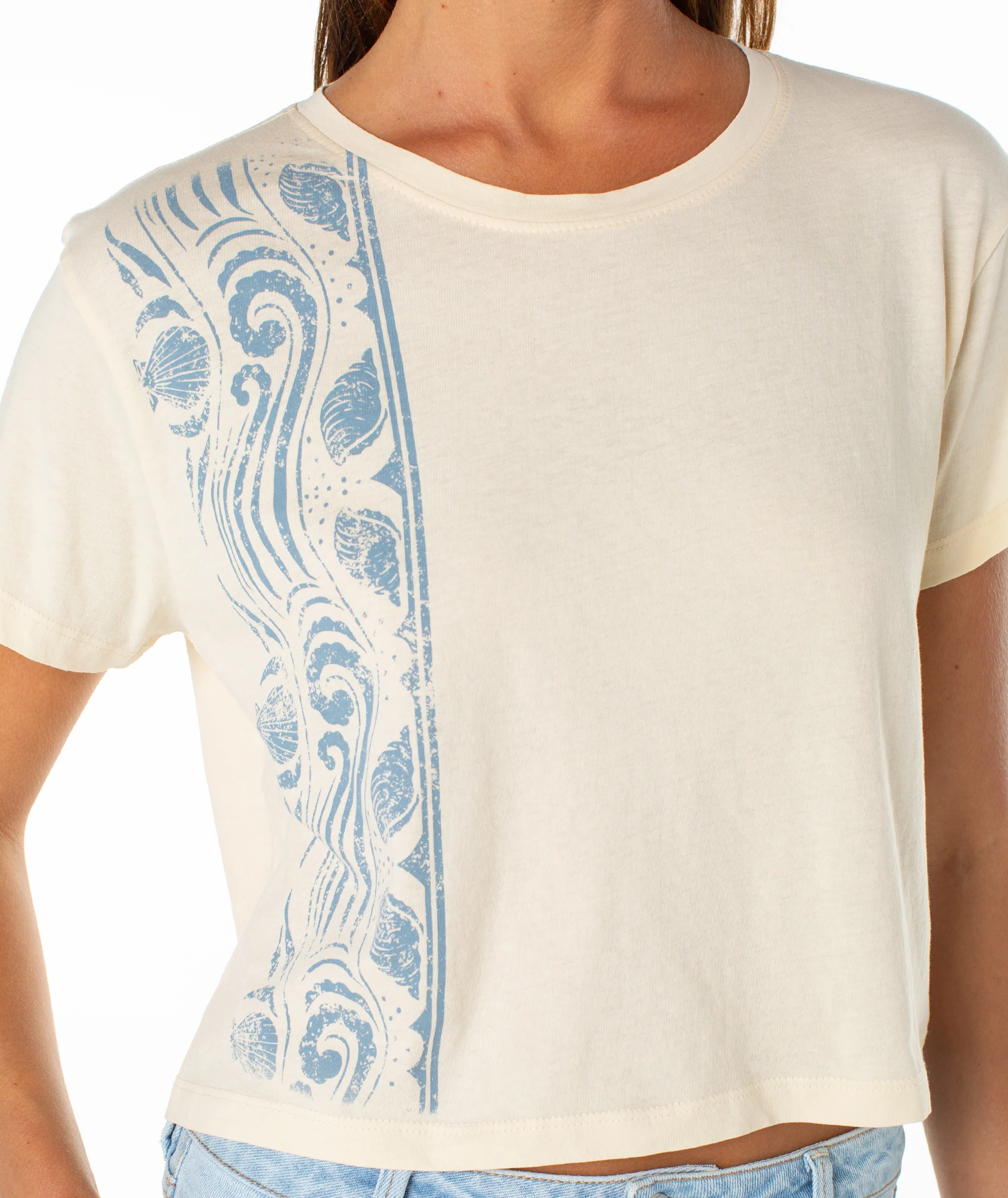 Sealife Border Cropped Boxy Tee - Image 4
