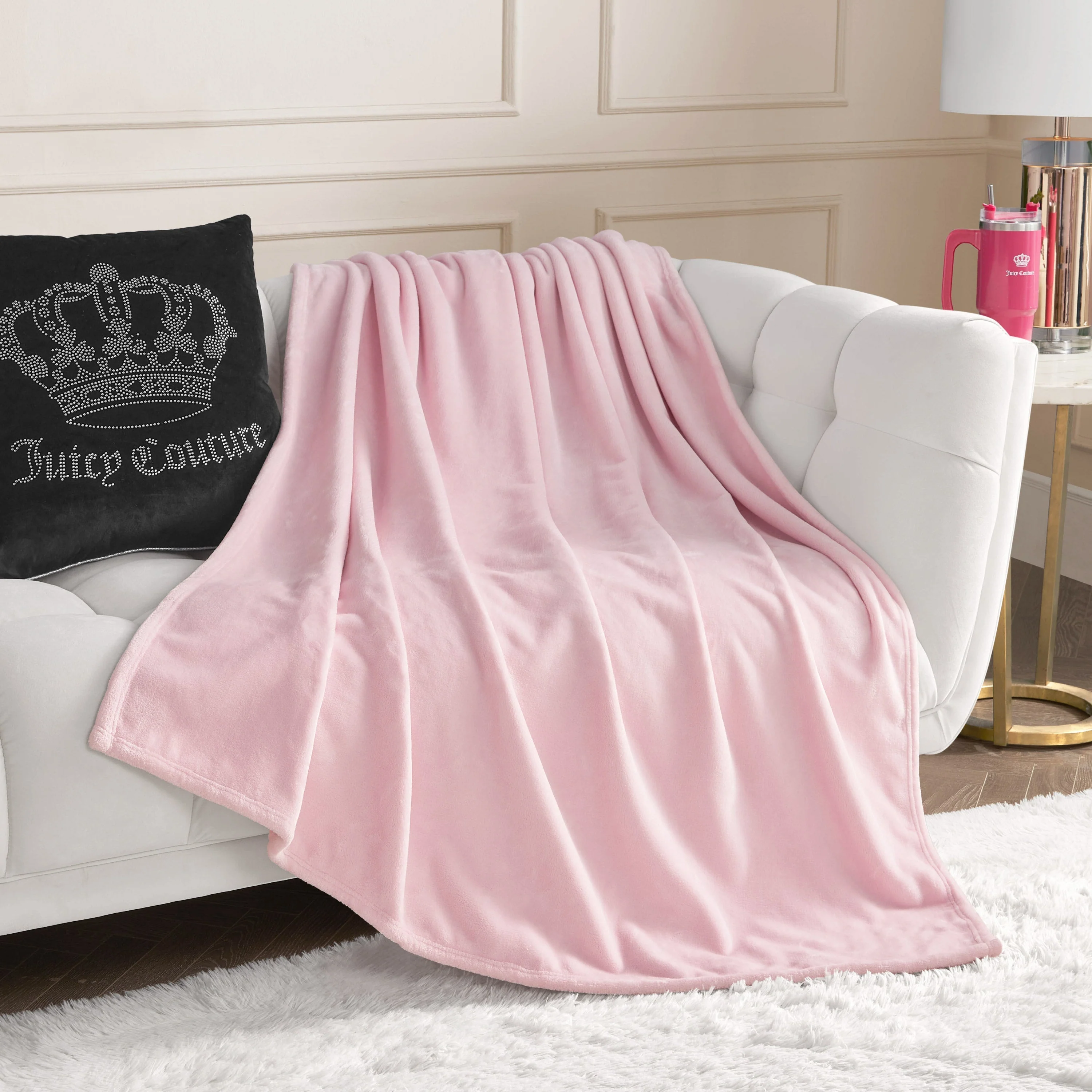 Solid Plush Throw Blanket - Image 3