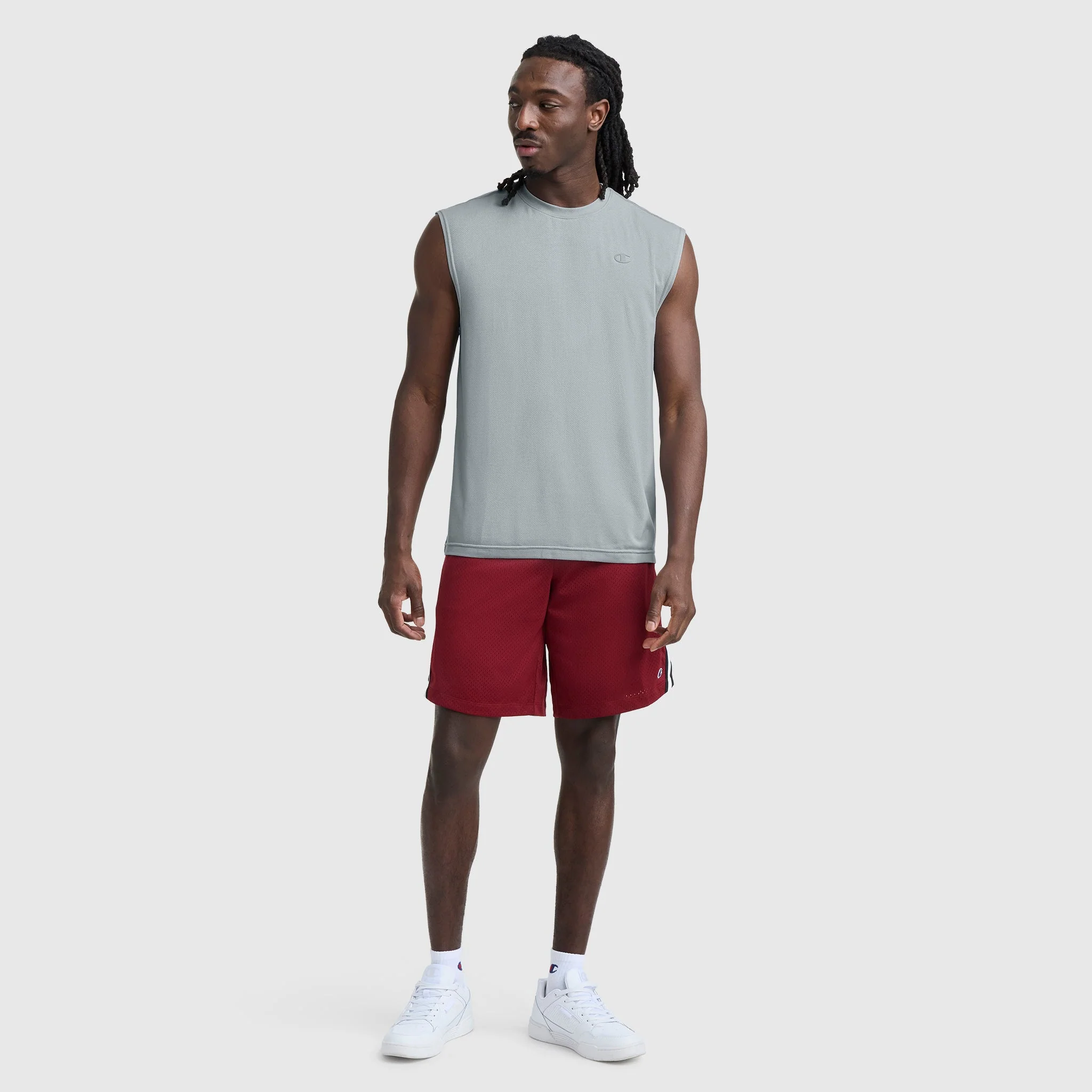 Sport Crewneck Muscle Tee, Script Logo - Image 5
