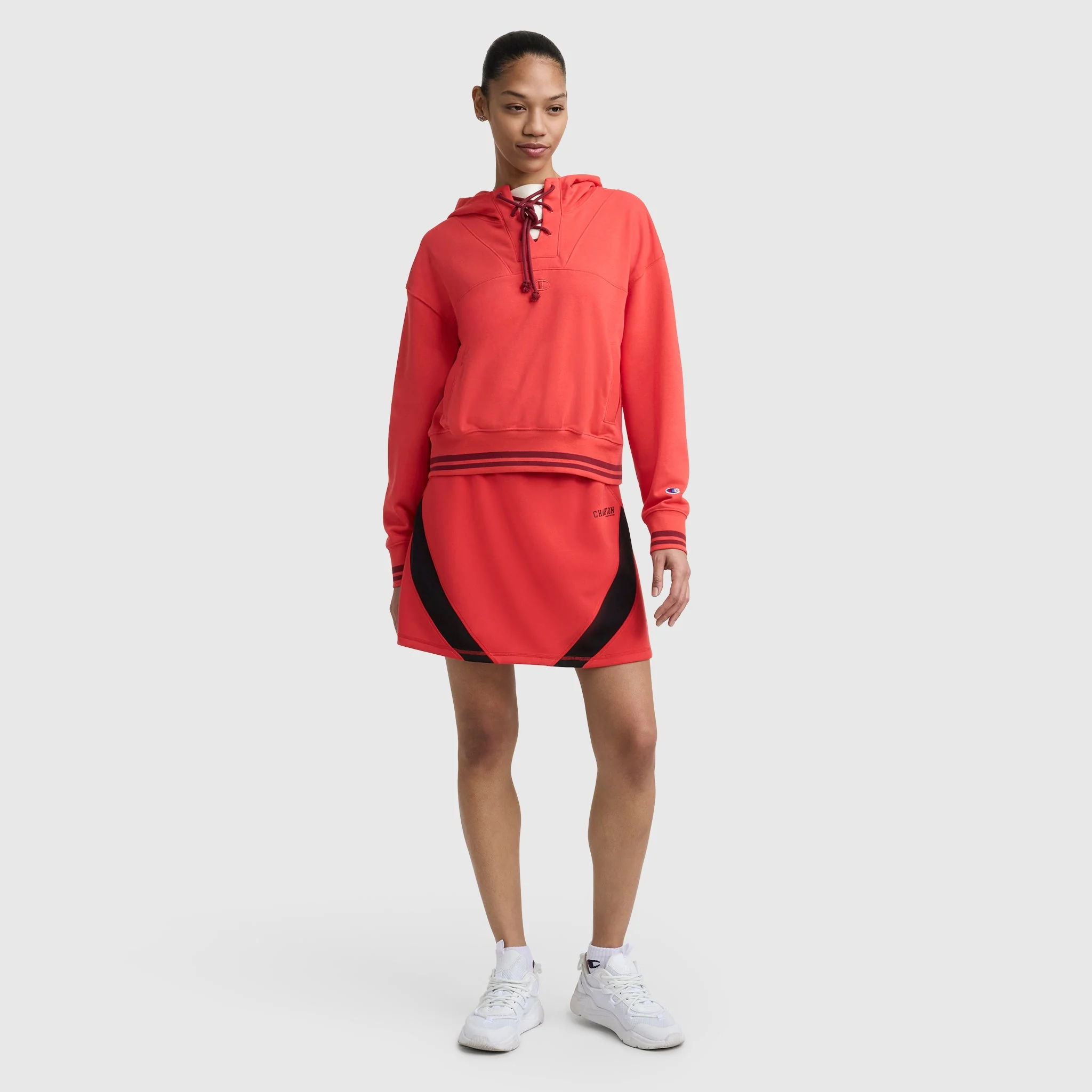 Tackle Lace Front Hoodie, Tonal Embroidered C Logo - Image 7