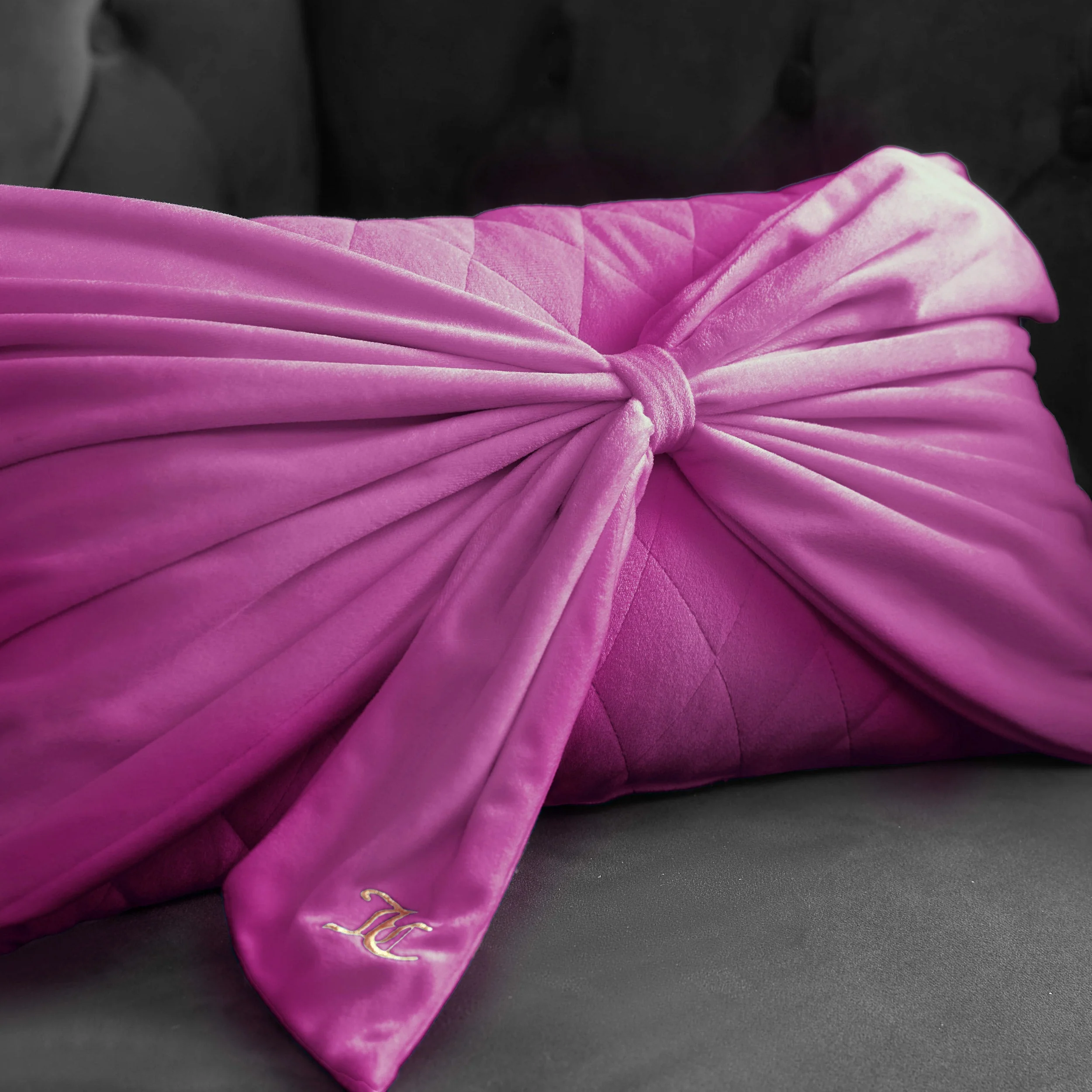Velvet Bow Decorative Pillow - Image 4