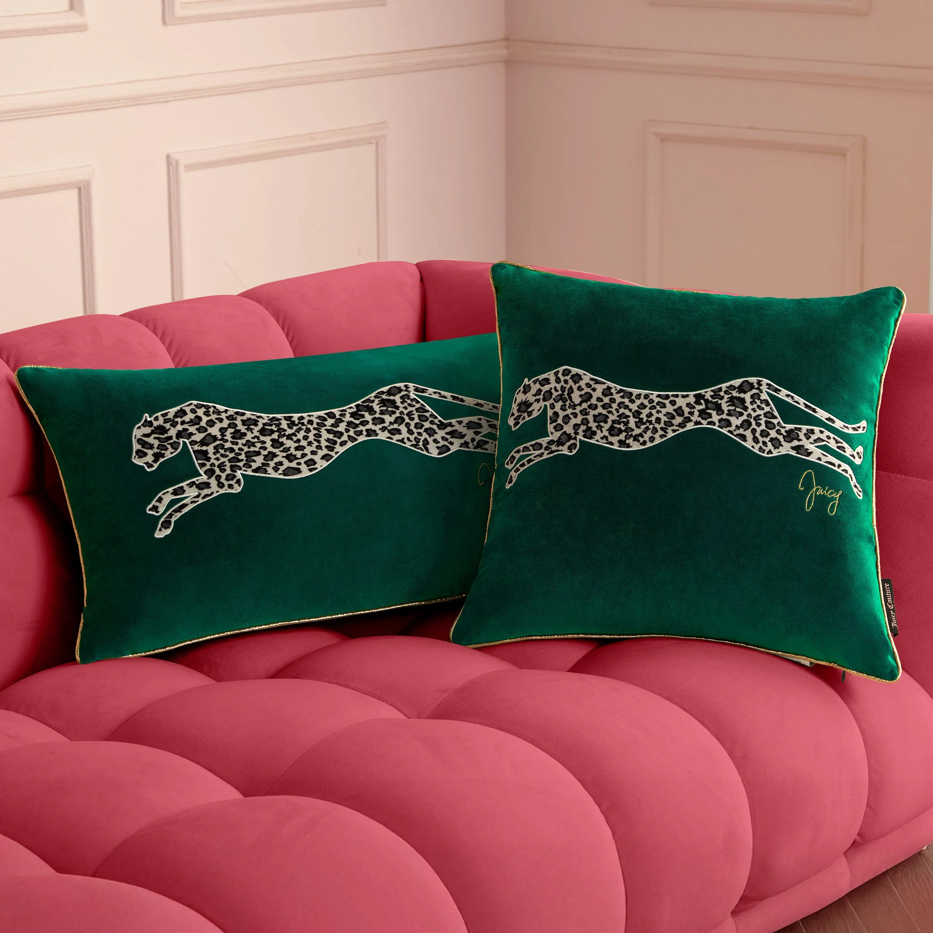 Velvet Cheetah Square Pillow - Image 6