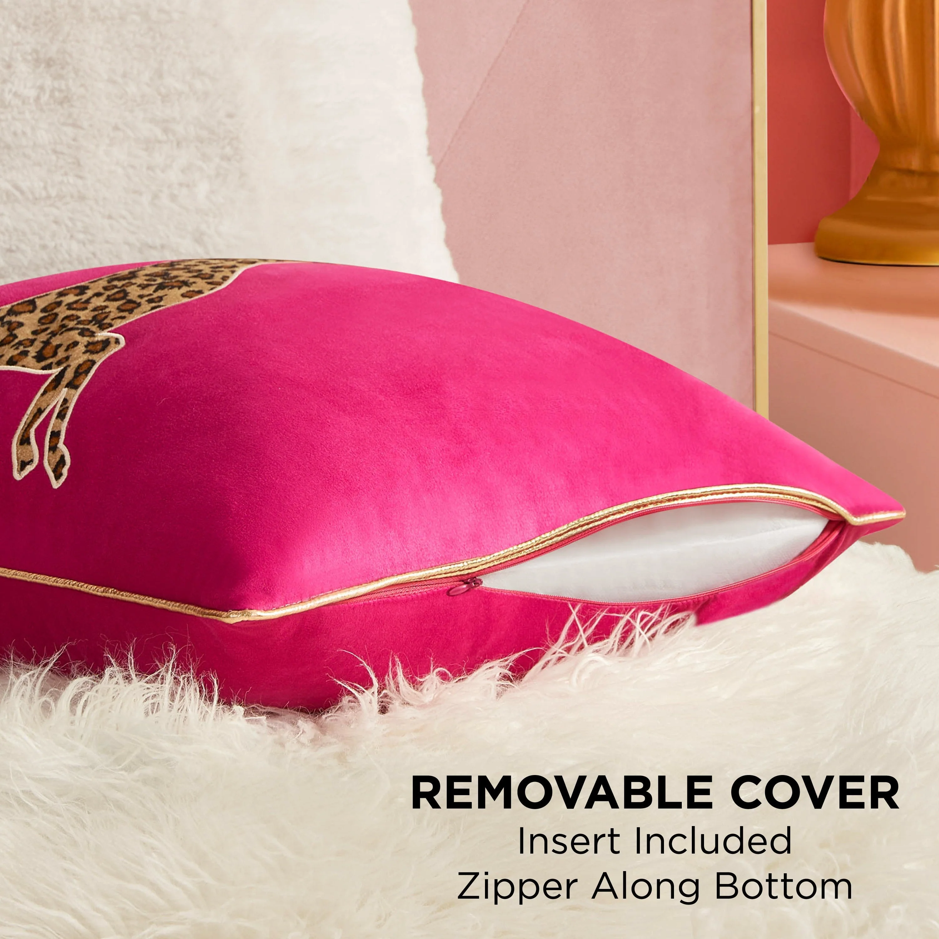 Velvet Cheetah Square Pillow - Image 4