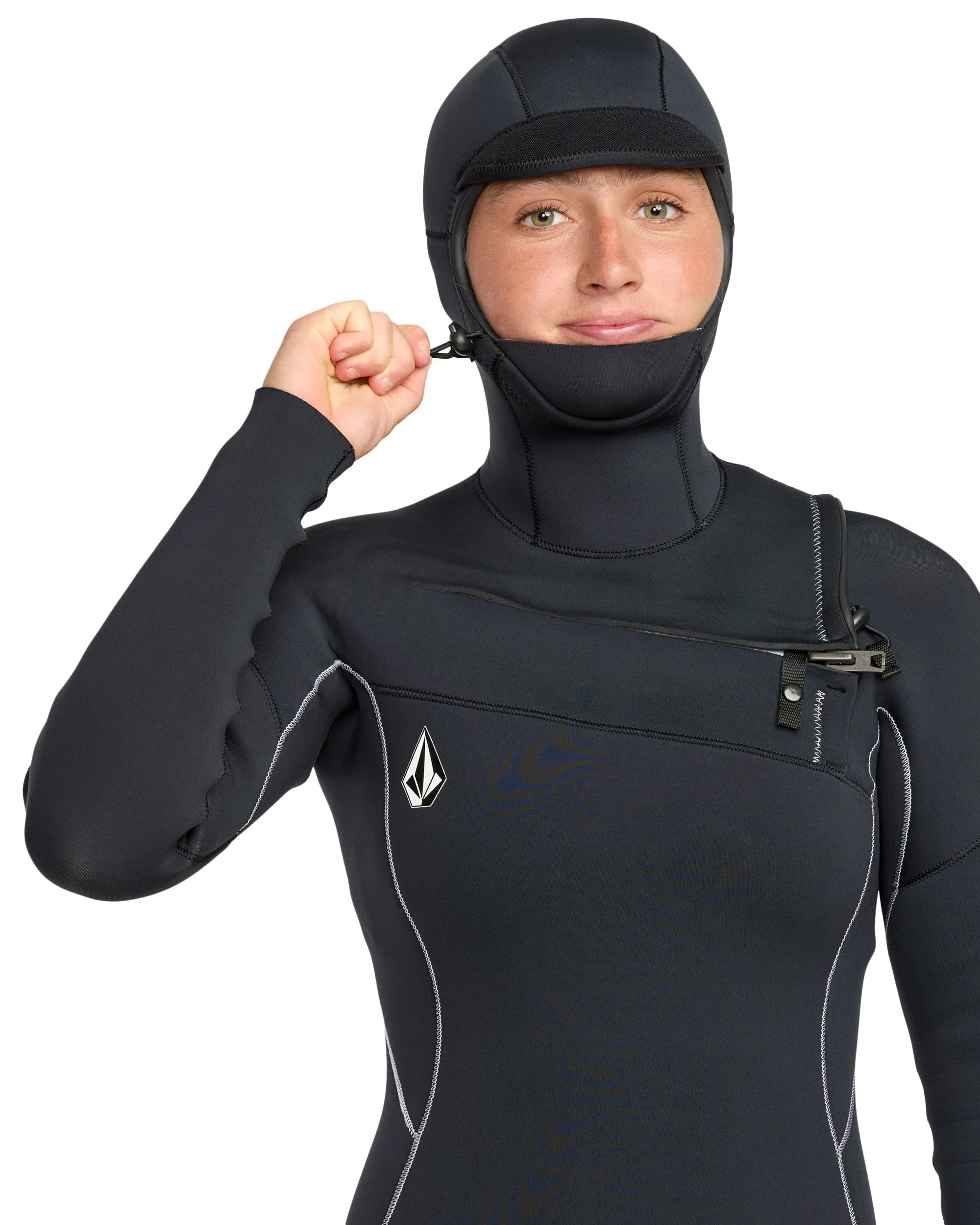 Women's 4/3MM  Modulator Chest Zip Hooded Full Wetsuit - Image 4