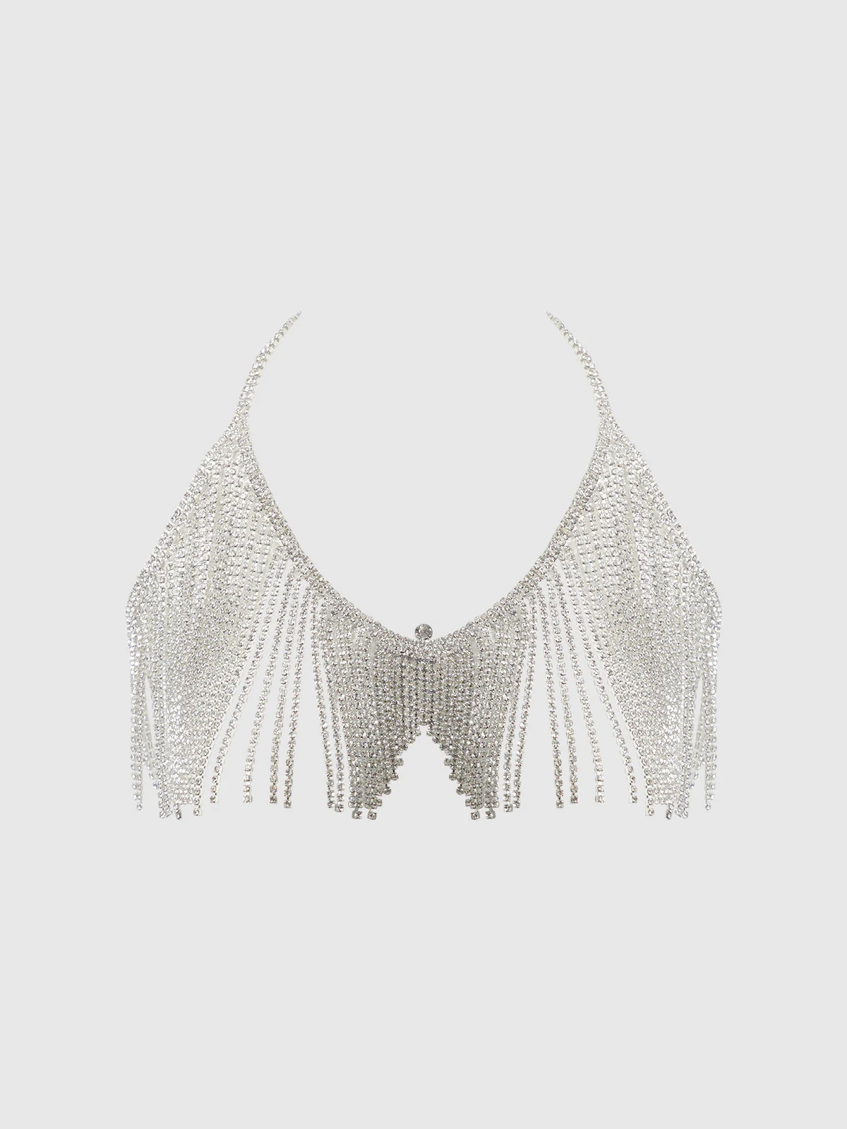 Ziggy Rhinestone Dangle V-Neck Bra - Image 3